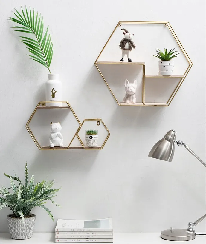 Nordic Style Metal Hanging Wall Mounted Decorate Wall Rack
