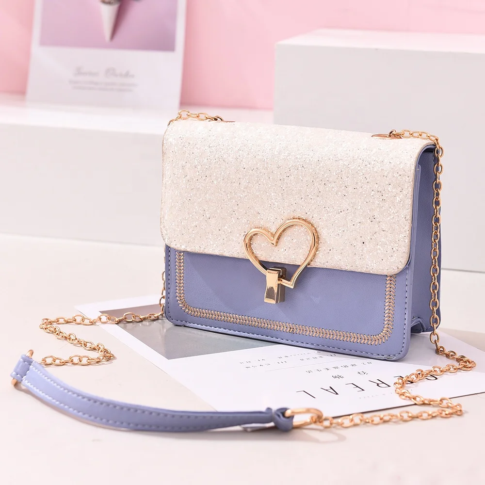 

Casual glitter Crossbody Bag Pu With Low Price, Creamy-white, black, pink, light blue, blue