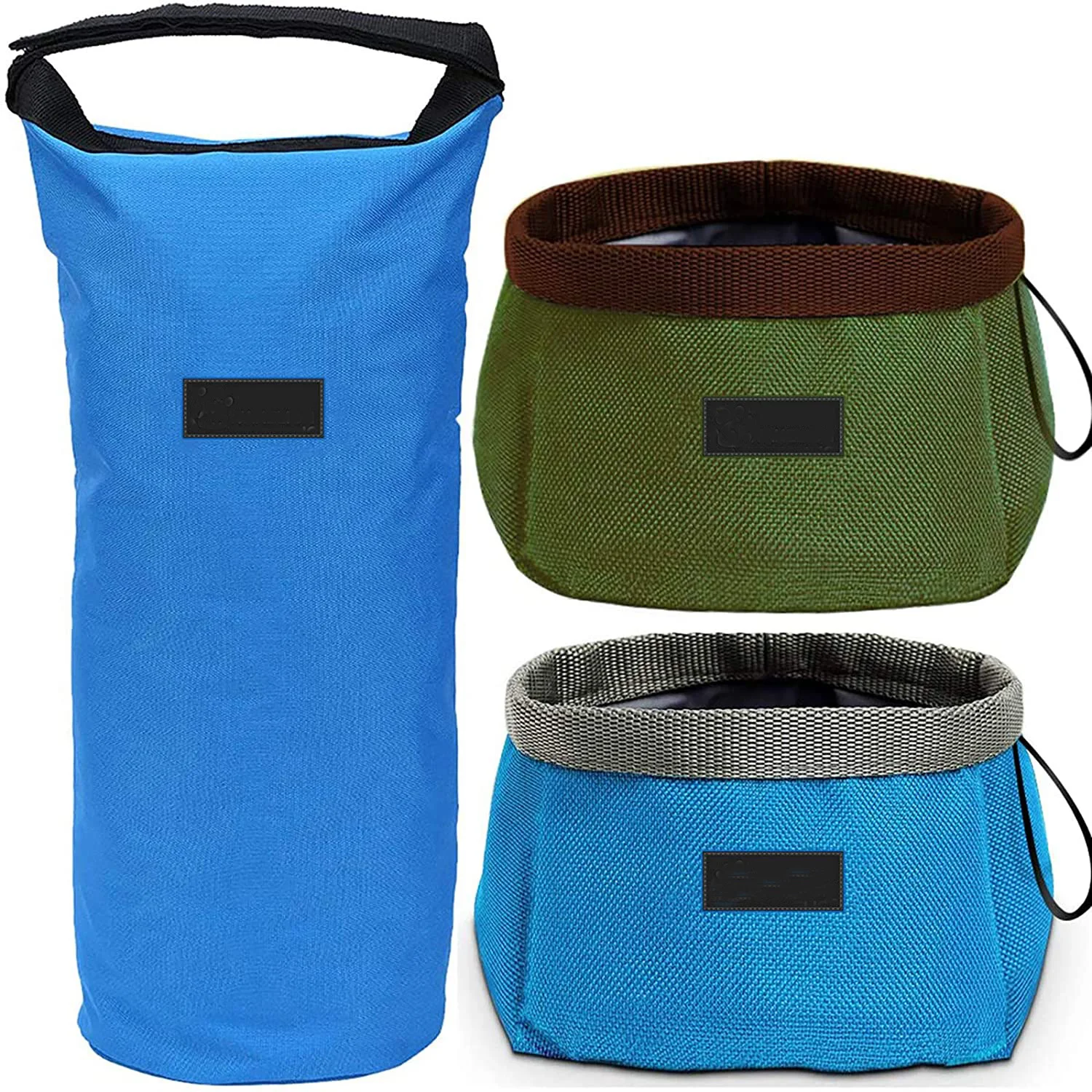 

Portable Home Travel Dog Bowl Kit For Food And Water Eco Friendly Dog Bowl, Black, blue, green, purple, yellow