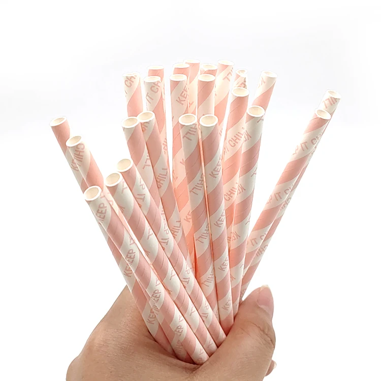 

Color Disposable Straight Milkshake Kraft Paper Straw Drinking Beverage Straws Packaging