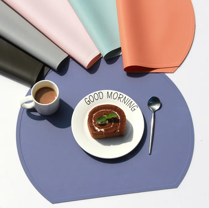 

YDS BPA Free Kitchenware Table Mat Silicone Rubber Folding Kid Placemat, As images