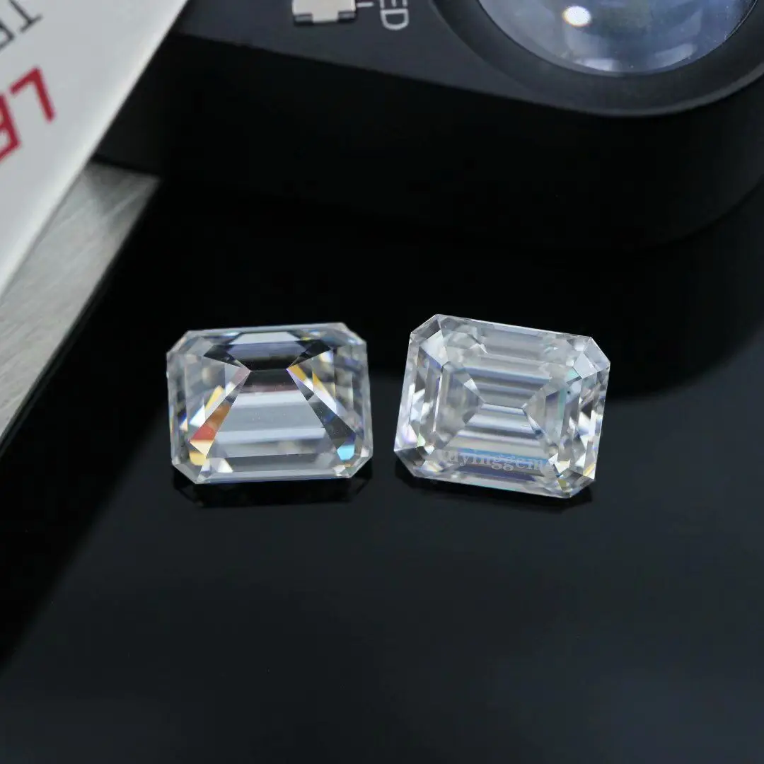 

YuyingGms Wholesale 3x5mm To 7x9mm Emerald Cut Moissanite loose diamond DEF Color VVS Loose Moissanite