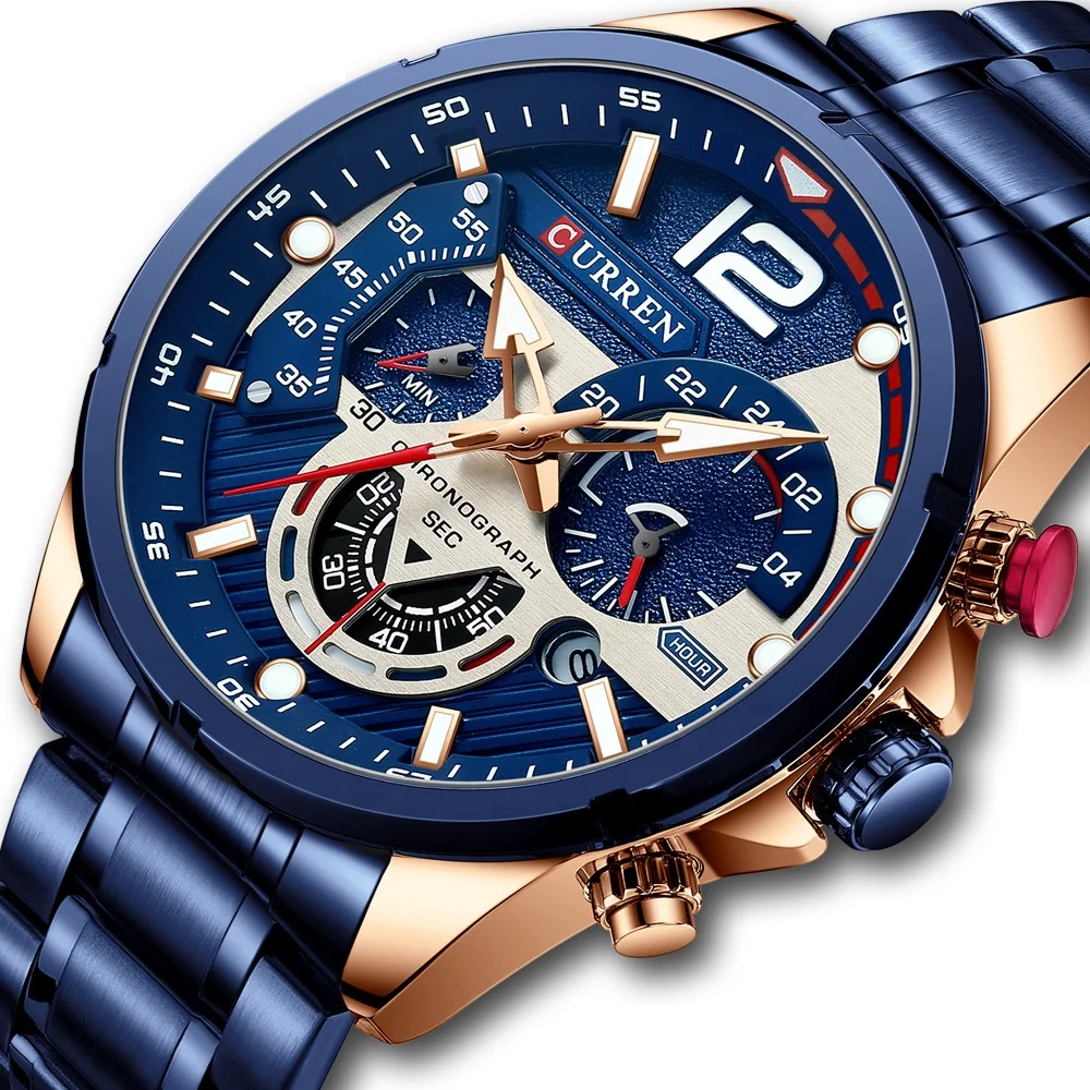 

2021 New Arrival Luxury Wrist Chronograph Waterproof Men Watch