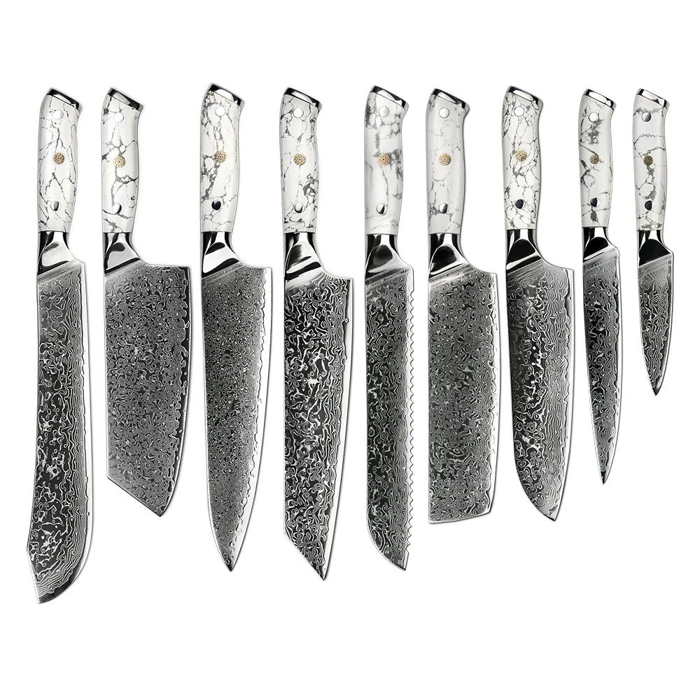 

Amber damascus chef knife japanese cooking knife