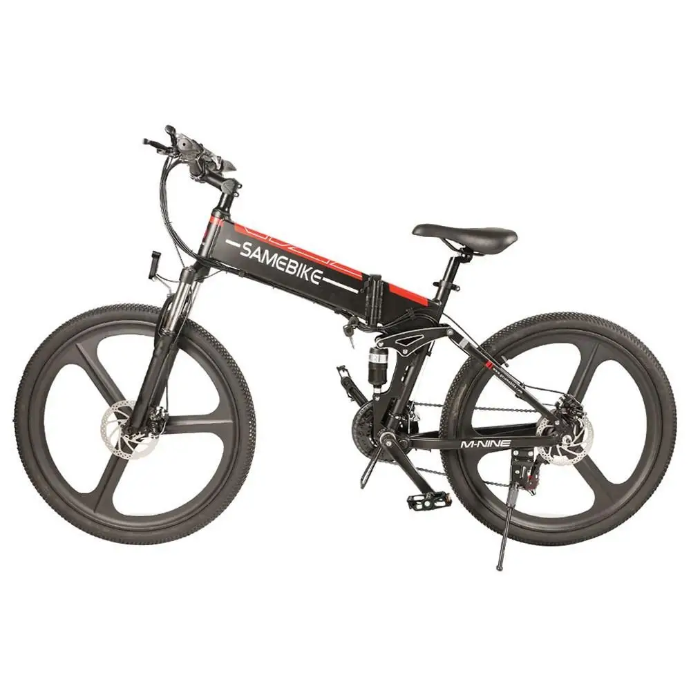 

[EU and UK STOCK] Samebike LO26 Smart Folding Electric Moped Bike 350W Motor 10Ah Battery Max 30km/h 26 Inch Tire - Black