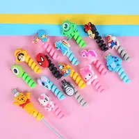 

New Usb Charger Data Cable Protector Cartoon Silicone Bobbin Winder Twisted Shape Protector For Cell Charger Cable