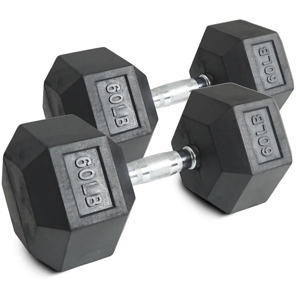 

Wholesale Cheap Price Hex Rubber Coated Set Pounds Dumbbell