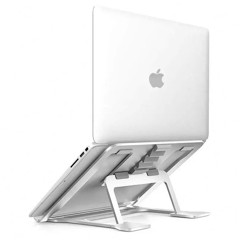 

Portable adjustable angle laptop stand REKnn high laptop stand, Silver black