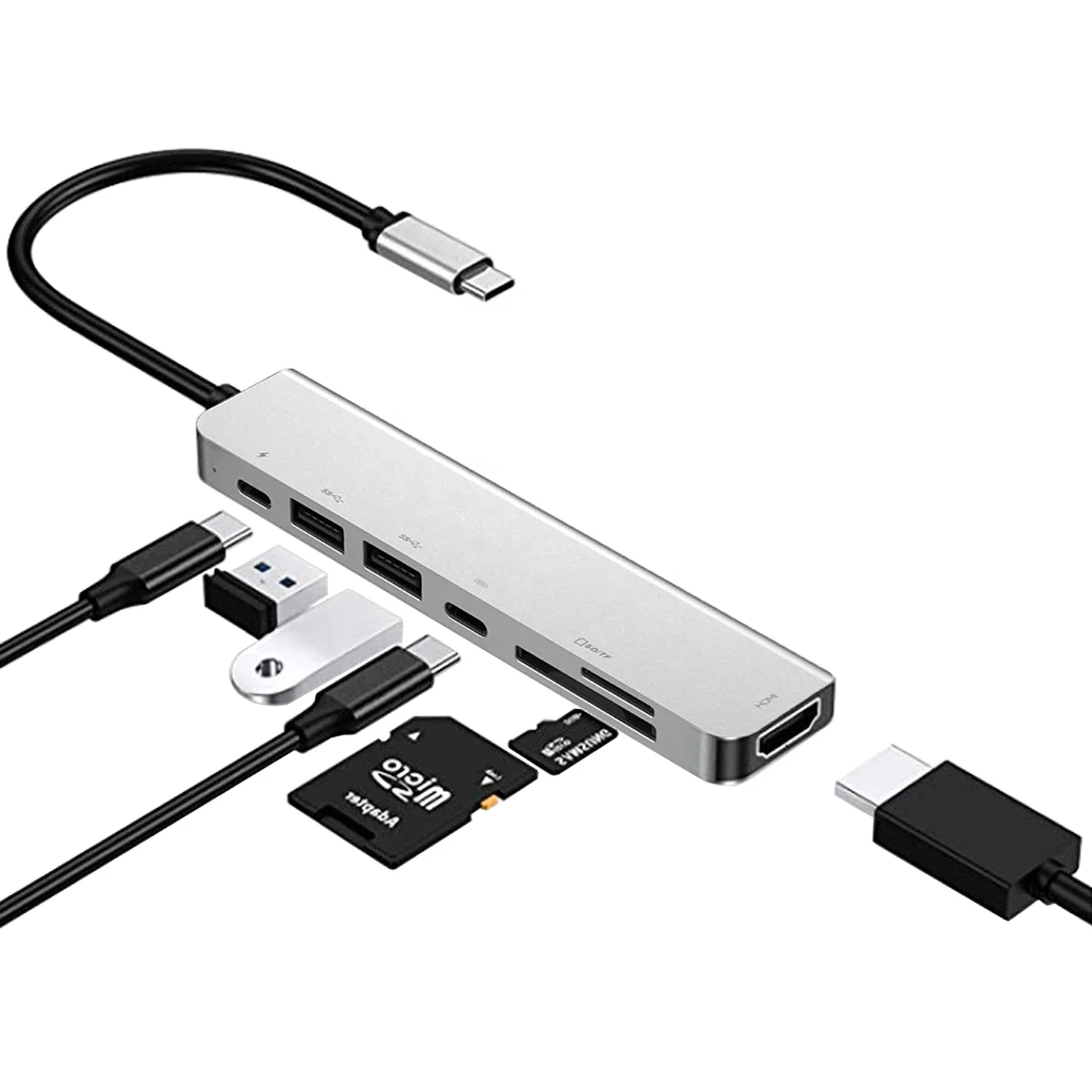 

SIKAI type-c to hdm 4k hub multi-function hub 3.1 to HDM 7 in 1 type c hub docking station