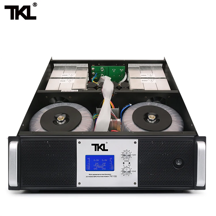 

TKL PX300 New Power Amplifier 500W Power Professional Stage Performance Karaoke Heavy Bass Original HIFI Power Amplifier, Silver