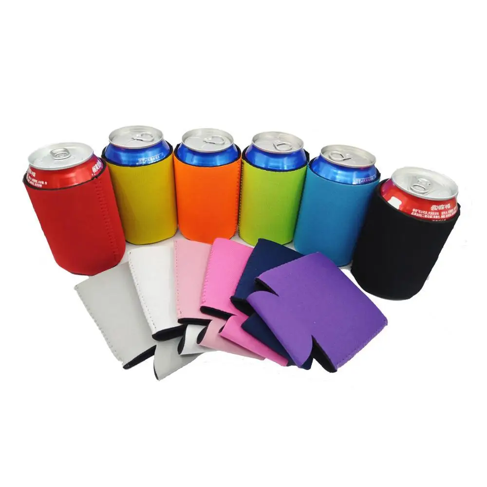 

Custom Personalized Design Stubby Can Holder Neoprene Can Cooler With Bottom, Black, white ,blue, red,etc