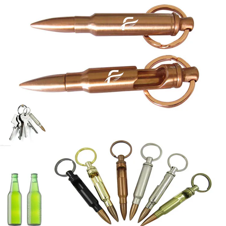 

Retail 50 caliber bullet bottle opener can custom any logo Army Beer corkscrew, Custom color