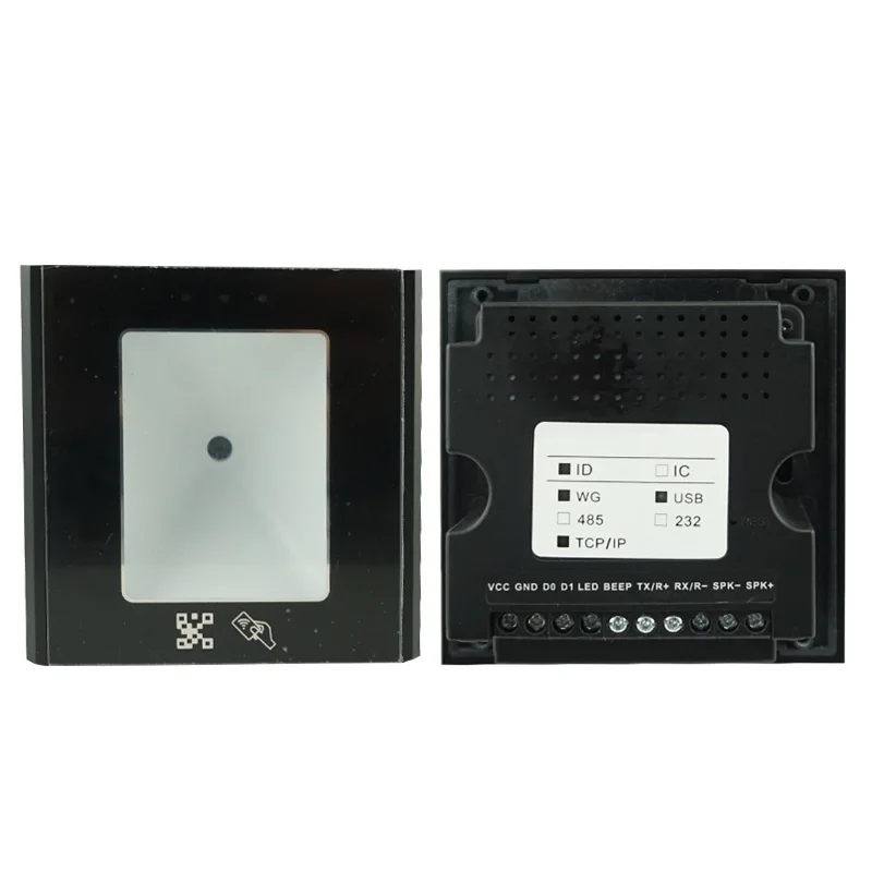 

Free SDK Entry System RFID Module Wiegand Passive Waterproof TCP/IP 1D 2D QR Barcode Scanner RFID Card Writer Qr Code Reader, Black