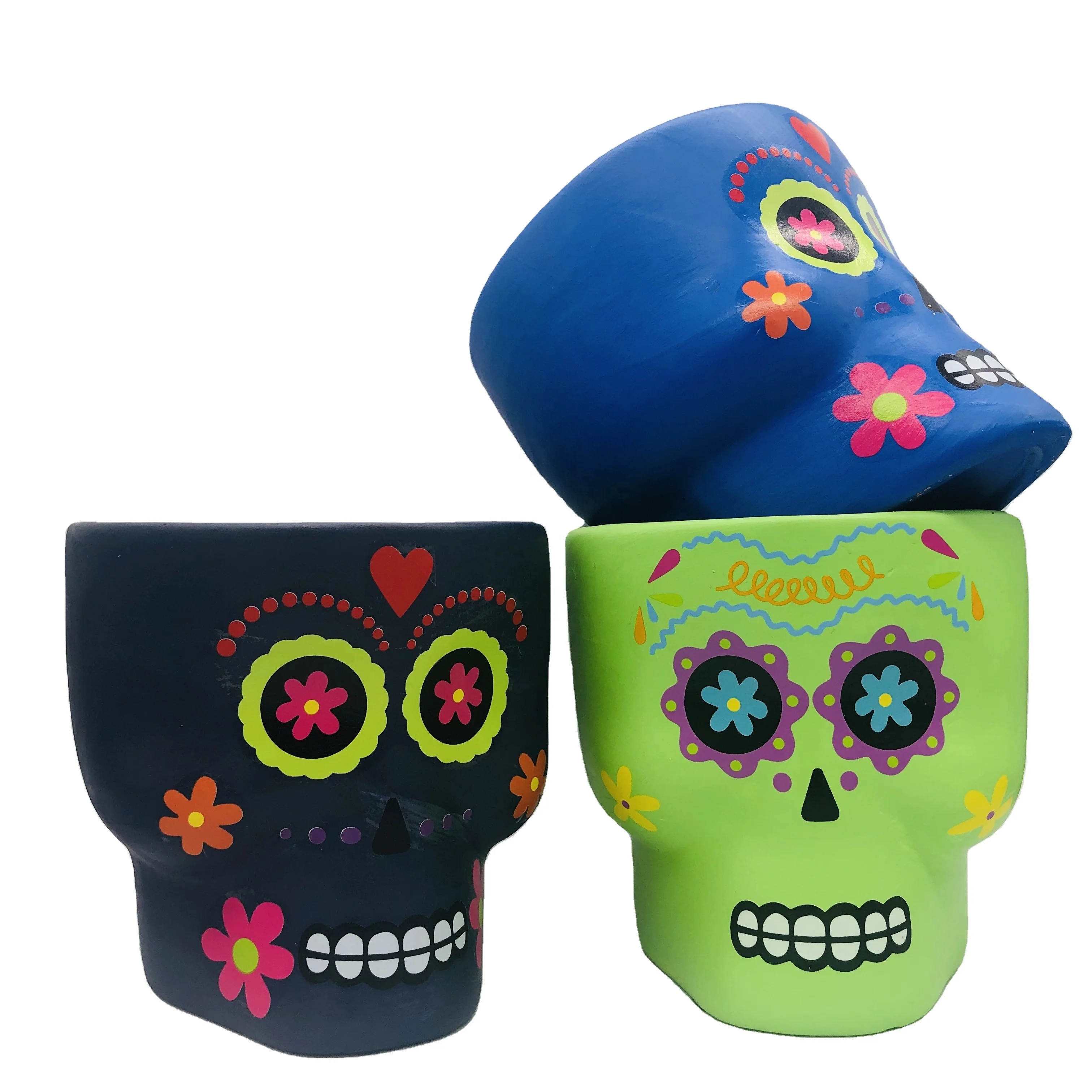 
Halloween skeleton small succulent flower pot gift home ins cute 