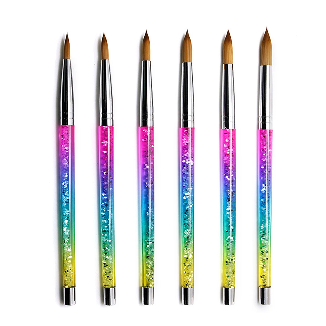 

Rainbow Aqua 20% Kolinsky Sable hair Brush Acrylic Nail Brush for acrylic application Manicure Powder Pedicure