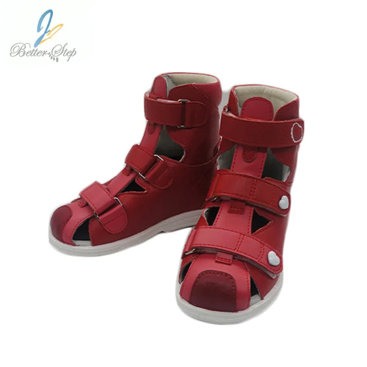 

Comfort Genuine Leather 3/4 Close Toe Orthopedic Sandals Shoes For Girls With Arch Support