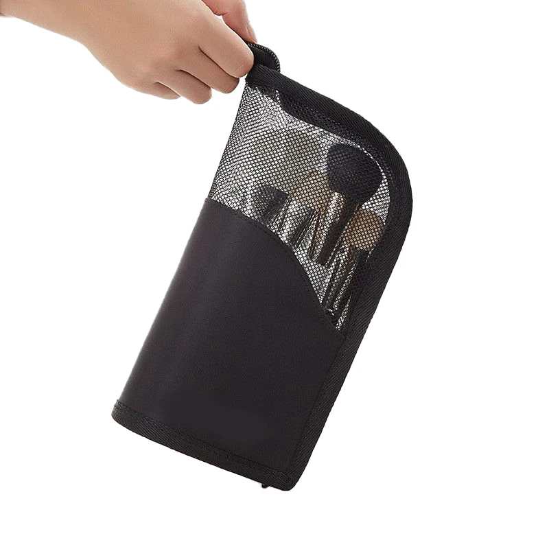 

Stand Cosmetic Bag for Women Clear Zipper Makeup Bag Travel Female Makeup Brush Holder Organizer Toiletry Bag