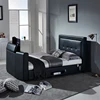 modern faux pu leather automatic lift tv bed