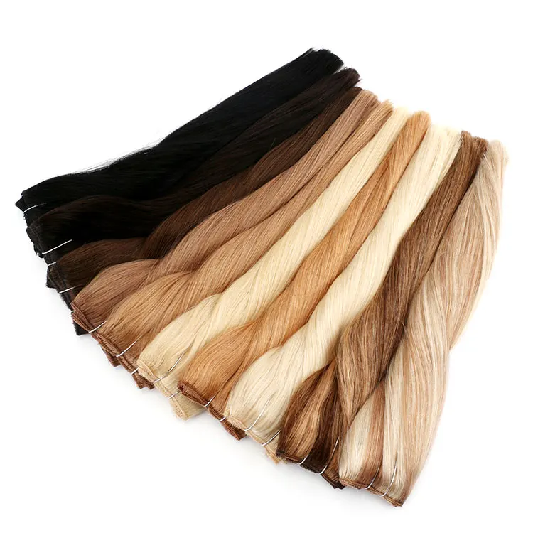 

Luxury 220G Balayage Human Hair Extension Pieces Double Drawn Clip In Hair