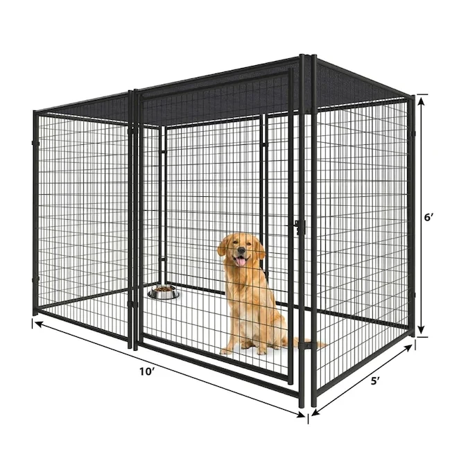 

2.3X2.3X1.2m galvanized chain link dog run kennel/dog house/outdoor pet cages with roof or not