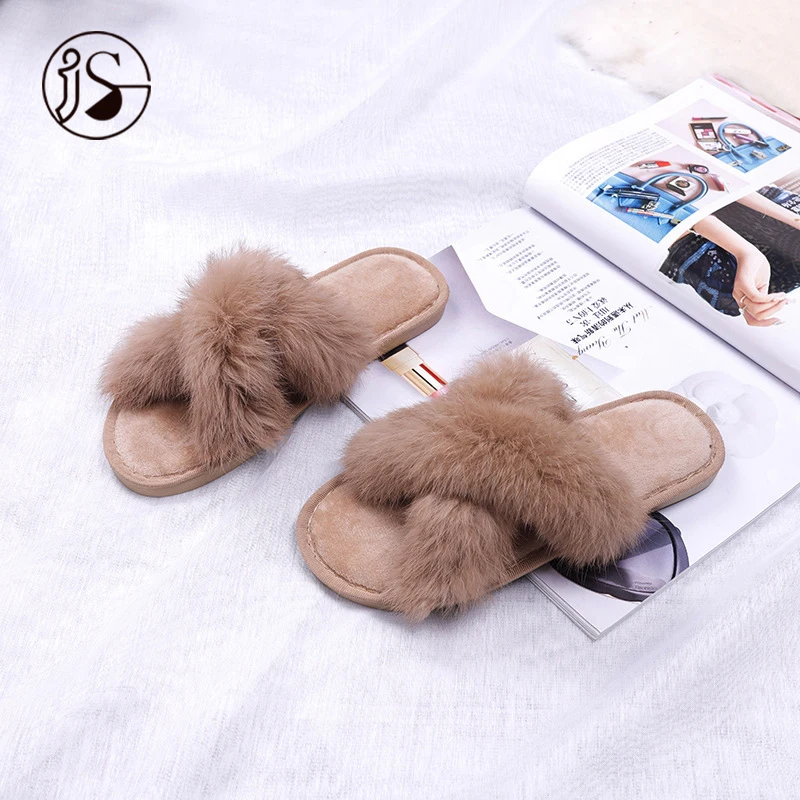 

Furry new type fur slippers 2021 new design slippers hot sale flat sandals colorful, Picture