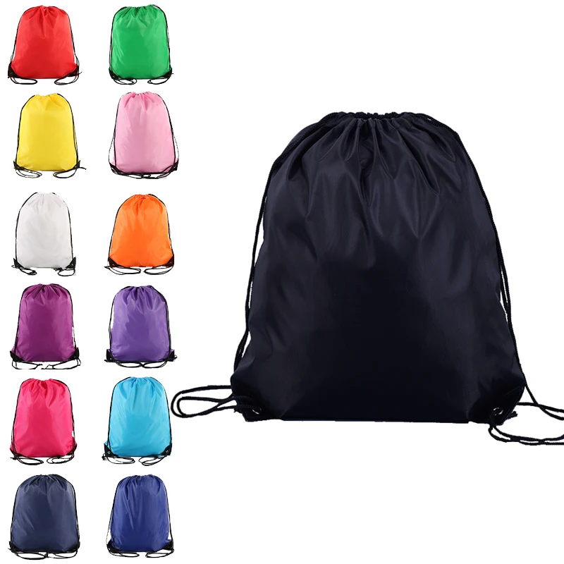 

Custom Color Black Sports Basketball Football Hiking Travel Shoe 420D Polyester Backpack Drawstring Bag