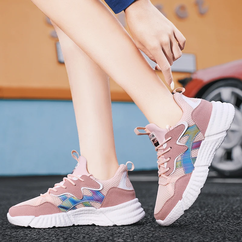 

Women Comfortable Sneaker Chunky Sneakers Platform Wedge Wedges Shoes Large size 44 Zapatos De Mujer Women Designer Casual Shoe, White-blue,white-purple,pink