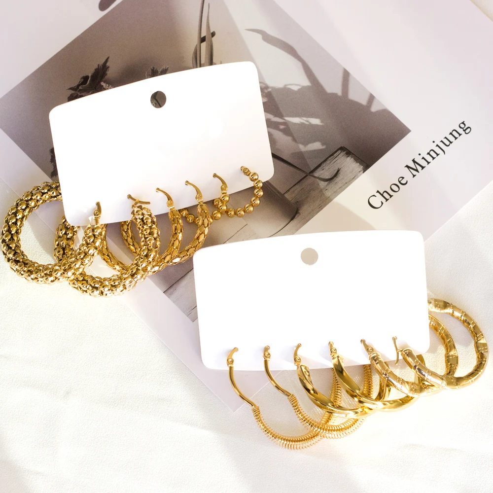 

High Quality Earrings Sample C Earring Hoop Jewelry 18k Gold Plated Stud Earring