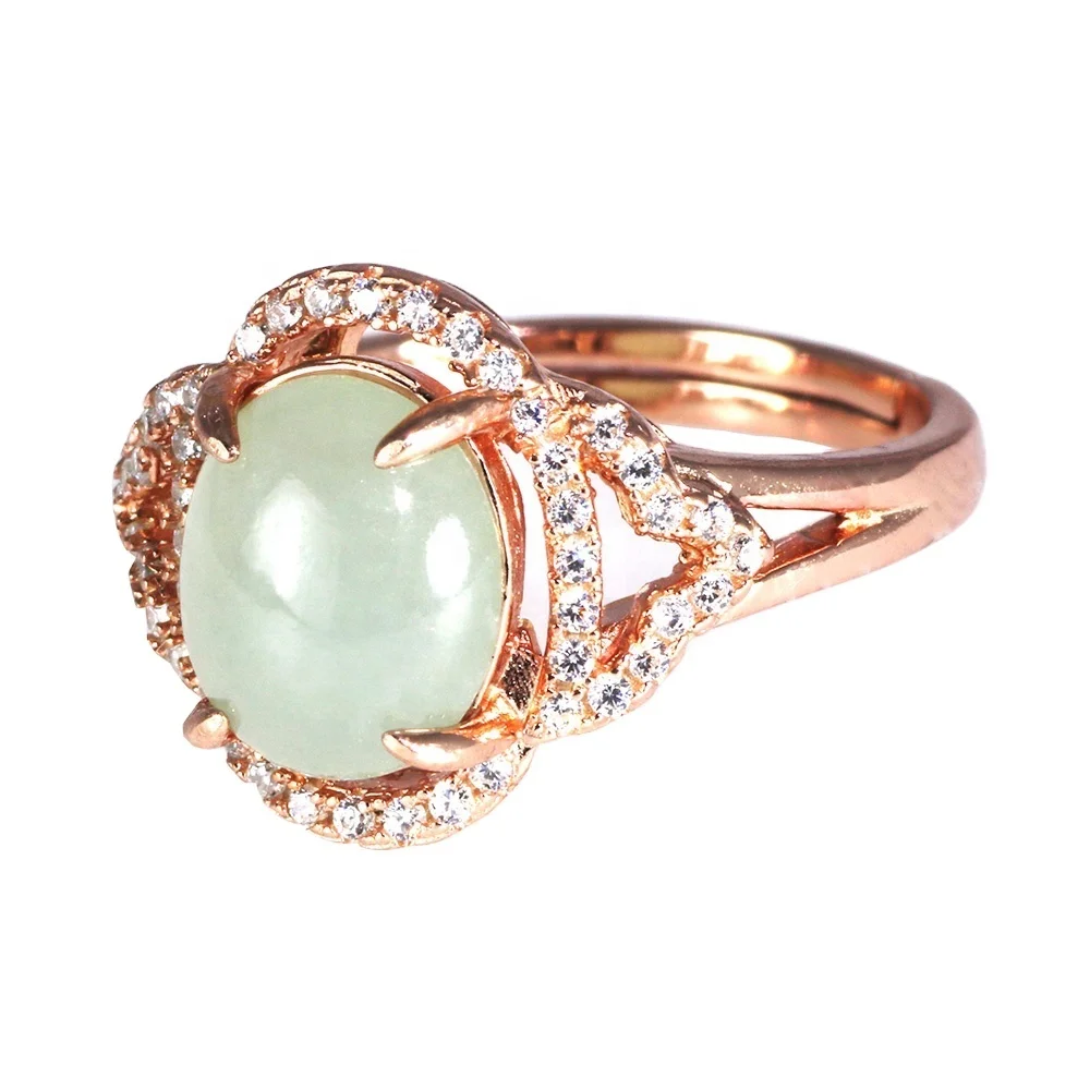 

Natural Chalcedony Handmade Jewelry Silver Ring 925 Stone Rings