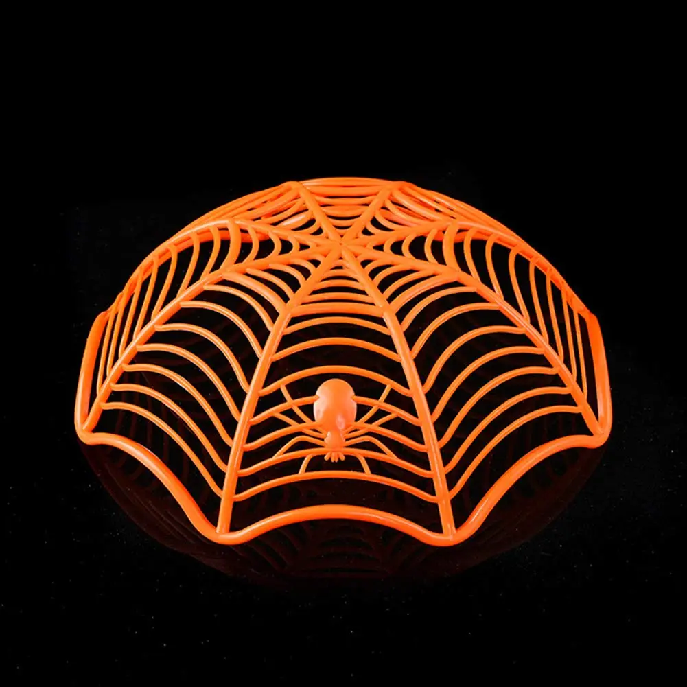 新强度水果糖果盘,创意蜘蛛网饼干水果糖果盘篮万圣节派对装饰