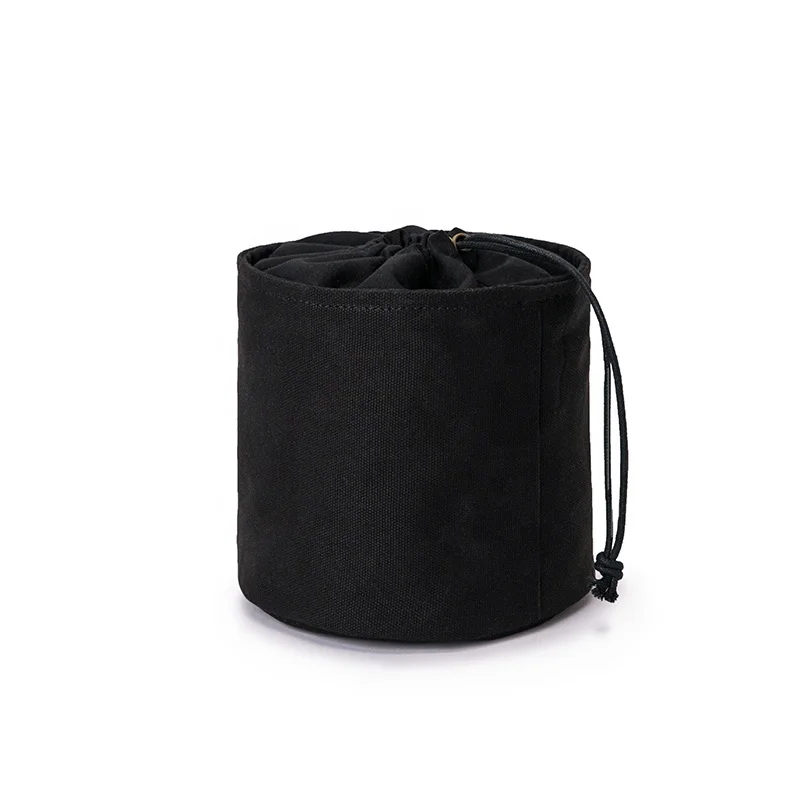 

Literary small fresh cotton canvas bucket bag lady convenient and convenient storage bag finishing bag