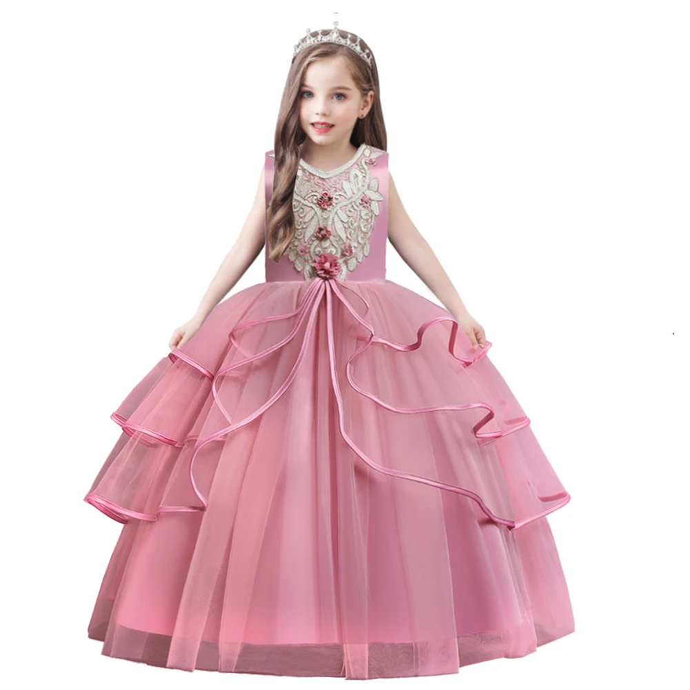 

New design cinderella ball gown party elegant tulle birthday teenage flower girl princess dress