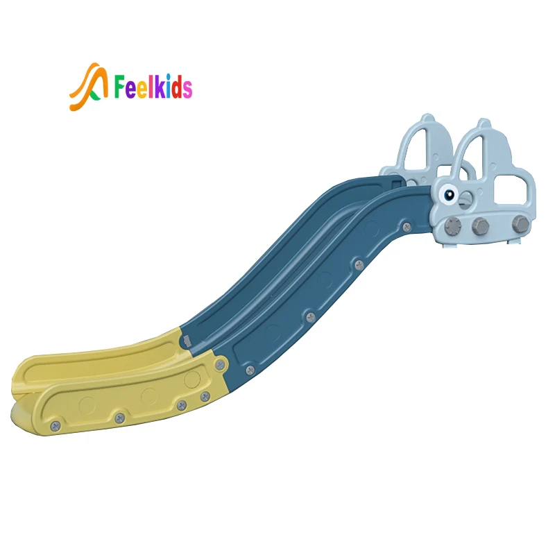

Feelkids hot selling high quality roller single slides plastic attractive indoor slide for kids