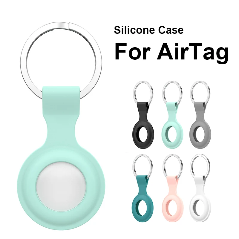 

New product For air tag For Airtags Anti-lost Pet Locator Silicone Case With hook Soft Rubber Protector Cover Case For Air Tags