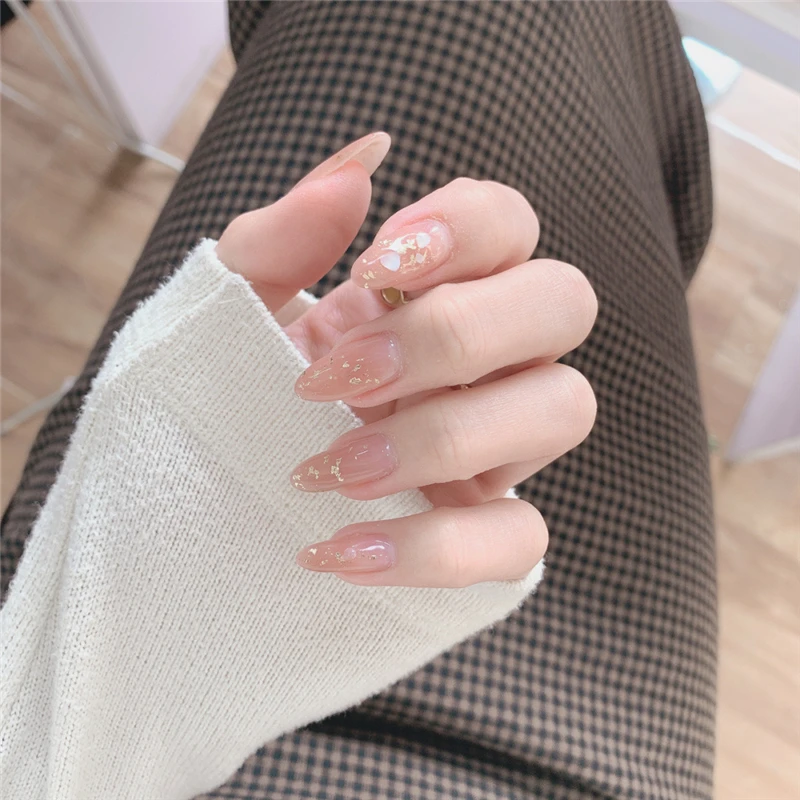 

tender Nude natural shell ombre press on nails pre designed press on nails fashion press on nails