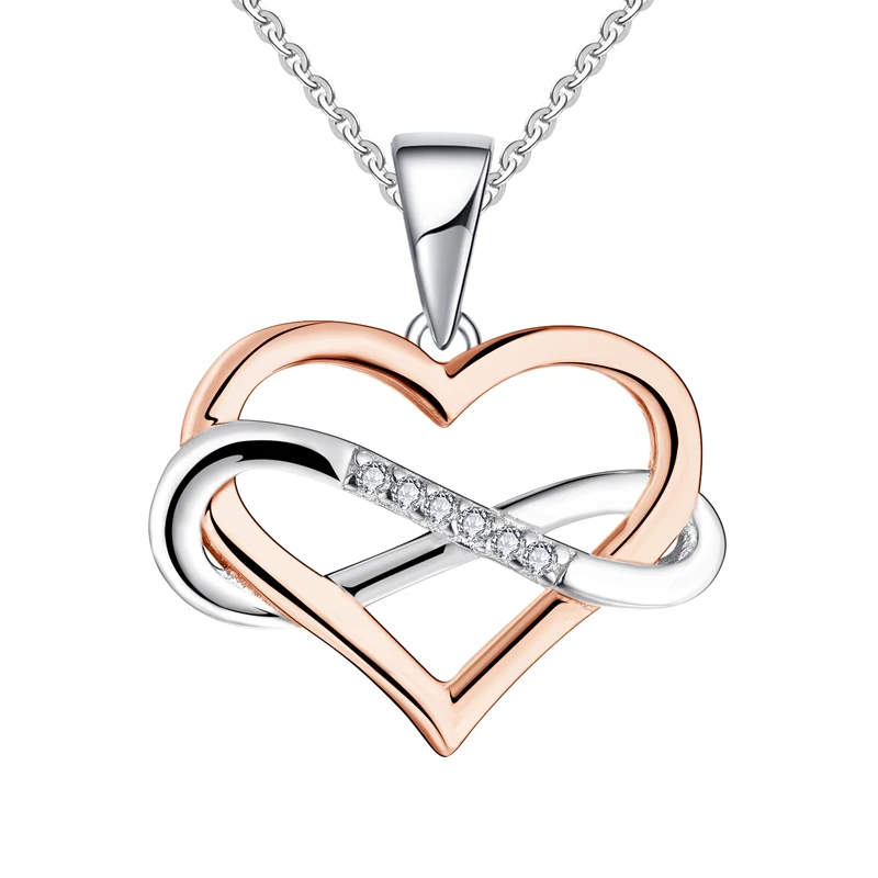 

Wholesale 925 Silver 5A CZ Zircon Jewelry Charms Romantic Lovers Gifts Rose Gold Rhodium Plated Women Love Gold Heart Pendant