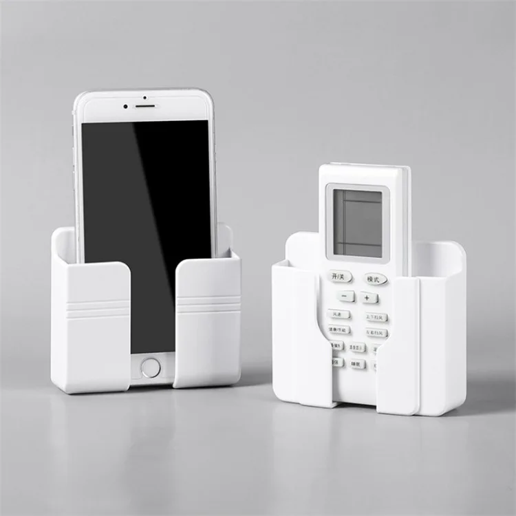 

Wall Mount Adhesive Remote Control Stand Phone Cell Phone Holder, White/black/gold