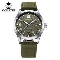 

OCHSTIN 2019 watch men automatic luxury soft leather watch bands waterproof watch business classic wristwatch