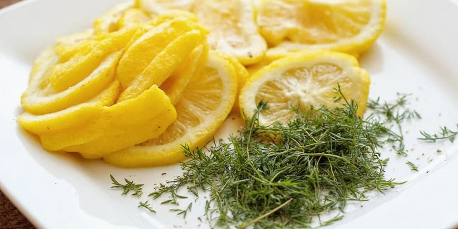 Chili flakes with lemon and dill