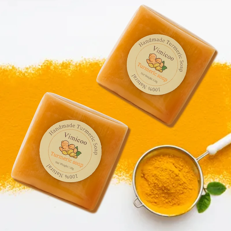 

Private Label Hand Made Natural Organic Skin Care Anti Acne Facial Cleaning Body Bath Bar Handmade Tumeric Turmeric Soap