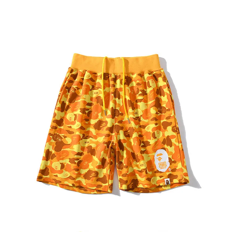 

Bape Sweatpants Mix Camo Playerunknown's Battlegrounds Co-Brand Orange Mens Bape Shorts, Black&blue
