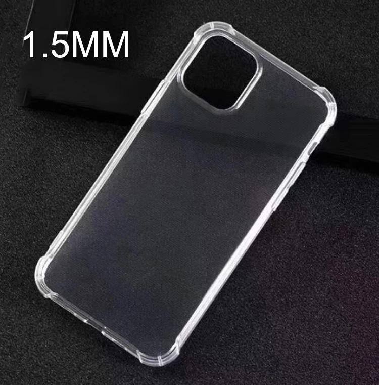 

For OPPO A5 / A3S / AX5 1.5MM Thickness Airbag Anti-Knock Soft TPU Clear Transparent Phone Back Cover Case