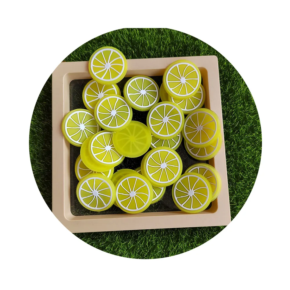 

100Pcs/Lot Plastic Yellow Lemon Slices For Kitchen Home Restaurant Artificial Fruit Realistic Lemon Decoration Vase Fillers