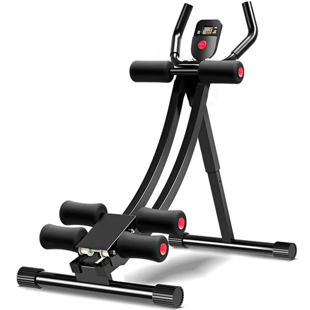 

Fitness equipment beautiful waist machine exercise muscle training device folding roller coaster vertical abdominal machine, Black