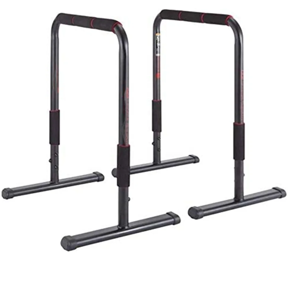

Wellshow Sport Fitness Heavy Duty Dip Bars Station Functional Indoor Home Gym Dip Stands Workout Dip Bar Stabilizer, Black