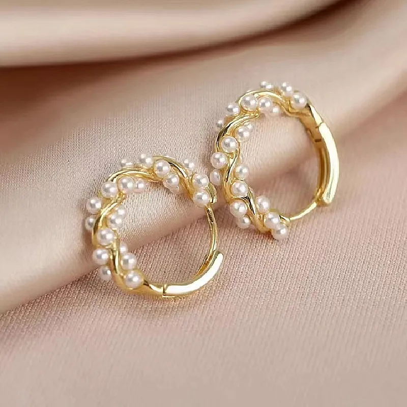 

Fashion Pearl Earrings Women 925 Silver Needle Elegant and Magnificent New Earrings Wholesale Bulk
