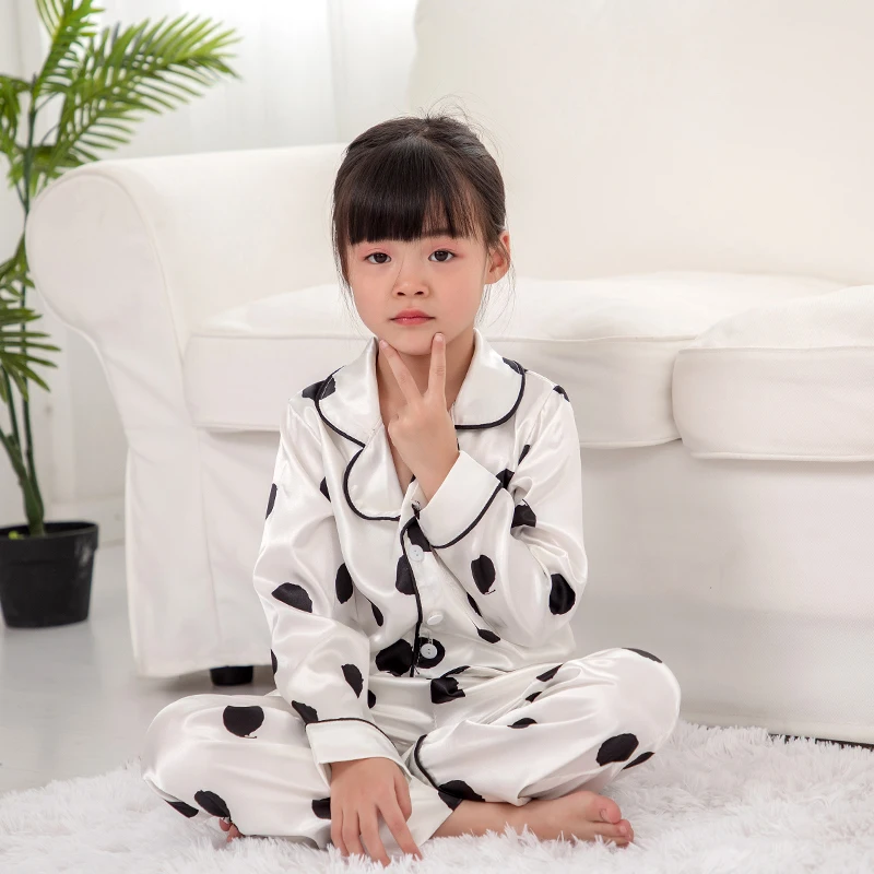 

Girls pajamas autumn two-piece 2019 new suit treasure home service children autumn cartoon pjs