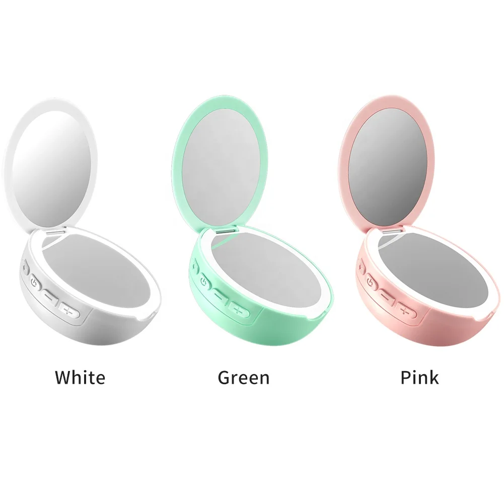 

2021 New hot sale multifunctional fill in light makeup mirror led cosmetic blue tooth speaker