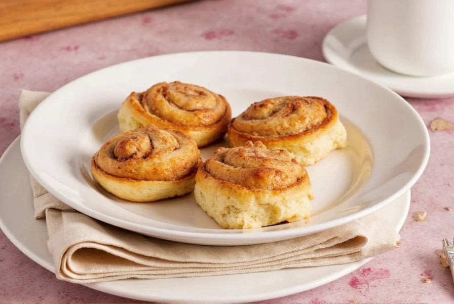 Rhodes cinnamon rolls arranged on baking sheet before proofing, showing individual rolls with visible cinnamon swirls