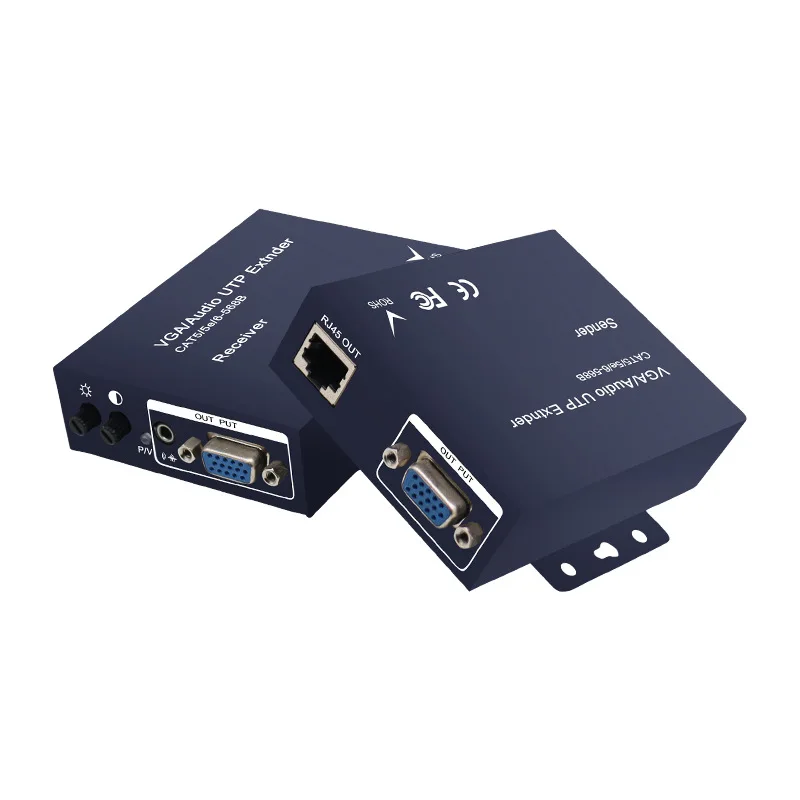 

High quality VGA extender 200 meters VGA to network cable transmitter HD audio and video network transmitter 1080P